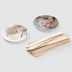 Boho Pink Pampas Grass Birthday Foto Handwaaier