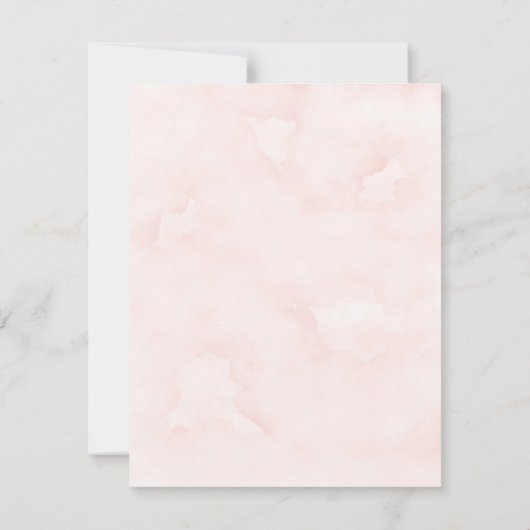 Boho Pink Peony Brunch & Bubble Invitation Kaart (Achterkant)
