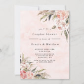Boho Pink Peony Couples Shower Invitations (Voorkant)