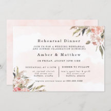 Boho Pink Peony Pampas Rehearsal Dinner
