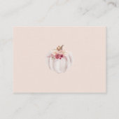 Boho Pink Pumpkin Autumn Diaper Raffle  Informatiekaartje (Achterkant)