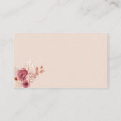 Boho Pink Pumpkin Bridal Recipe Card Insert Informatiekaartje (Achterkant)