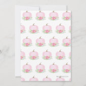 Boho Pink Pumpkin Herfst 1st Birthday Girl Foto Kaart (Achterkant)