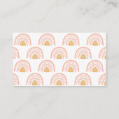 Boho Pink Rainbow Books voor Baby Enclosure Kaart (Achterkant)