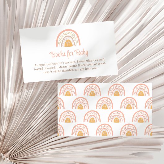 Boho Pink Rainbow Books voor Baby Enclosure Kaart