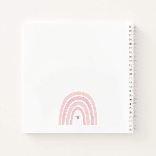 Boho Pink Rainbow Spiral notebook Notitieboek (Achterkant)
