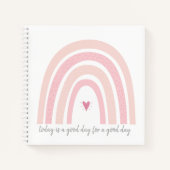 Boho Pink Rainbow Spiral notebook Notitieboek (Voorkant)