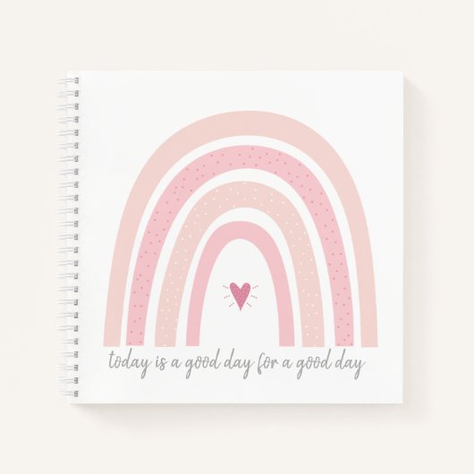 Boho Pink Rainbow Spiral notebook Notitieboek (Voorkant)