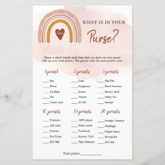 Boho Pink Rainbow Wat in je Purse Game