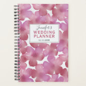 Boho Pink & Red Floral Pattern Wedding Planner (Voorkant)