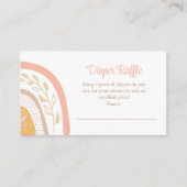 Boho PInk Regenboog Luier Raffle Behuizing Kaart (Voorkant)