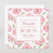 Boho Pink Rose Floral Waterverf - Bridesmaid Kaart (Voorkant / Achterkant)