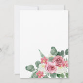 Boho Pink Roses | Orchideeën Floral Graduy Party Kaart (Achterkant)