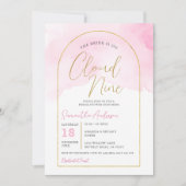 Boho Pink The Bride staat op Nine Cloud Vrijgezell Kaart (Voorkant)