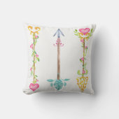 Boho Pink Tribal Arrow Baby Girl Nursery Pillow Kussen (Voorkant)