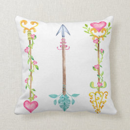 Boho Pink Tribal Arrow Baby Girl Nursery Pillow Kussen