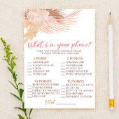 Boho Pink Wat zit er in je telefoon Baby shower sp Briefpapier