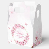 Boho Pink Waterverf Floral Butterfly Baby shower Bedankdoosjes (Geopend)