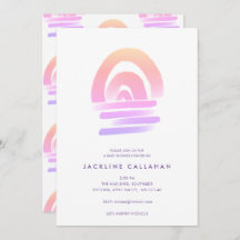 Boho Pink Waterverf Rainbow Baby Girl Shower