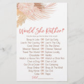 Boho Pink, wil ze liever? Vrijgezellenfeest spel Briefpapier (Voorkant)