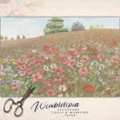 Boho Pink Wildflower Fields Kleurrijke Decoupage Tissuepapier