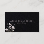 Boho Pink Wildflowers Waterverf Visitekaartje (Voorkant)