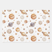 Boho planeten, sterren en ruimte inpakpapier vel (Voorkant 3)