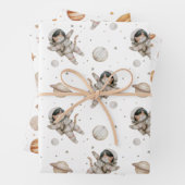 Boho planeten, sterren en ruimte inpakpapier vel (In situ)