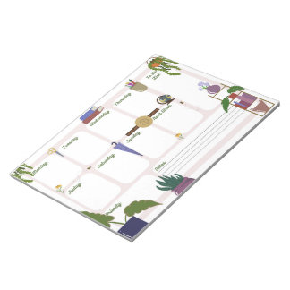 Boho Plant Aesthetic Weekplanner Bureaublad – Gesn Notitieblok
