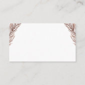 Boho Plant Heart Summer Baby shower Diaper Raffle Informatiekaartje (Achterkant)