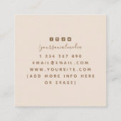 Boho-Plant in een Pot Bohemian Pottery Ceramic Art Vierkante Visitekaartje (Achterkant)