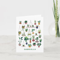 Boho Plant Lady Illustration Art gepersonaliseerd