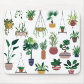 Boho Plant Lady Illustration Art Muismat (Voorkant)