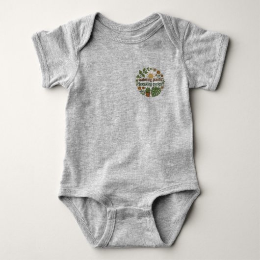 Boho Plant Moeder Breekt Cycli Mentale Gezondheid Romper (Voorkant)