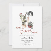 Boho Planten Succulent Housewarming Party Kaart (Voorkant)