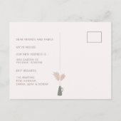 Boho Planting New Roots Moving Announcement Aankondigingskaart (Achterkant)