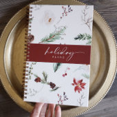 Boho Poinsettia Pine Holly Kerstvakantie Planner