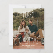 Boho Polka Dot Kerstmis - Volledige foto Feestdagenkaart (Voorkant)