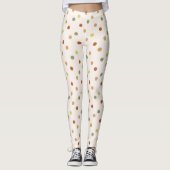 Boho Polka Dots Earthy Pattern  Leggings (Voorkant)