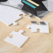 Boho poly raccoon legpuzzel (Zijkant)