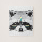 Boho poly raccoon legpuzzel (Verticaal)