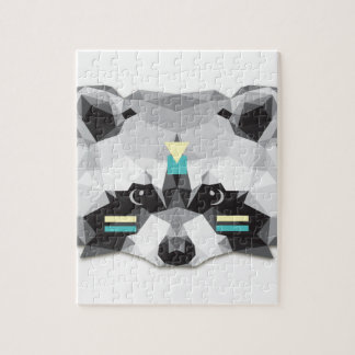 Boho poly raccoon legpuzzel