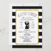 Boho Pom Poms Skunk Kleine Stinker Baby shower Kaart (Voorkant)