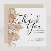 Boho Pompas Gras Bedankkaart (Voorkant / Achterkant)