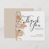 Boho Pompas Gras Dankkaart Bedankkaart (Voorkant / Achterkant)