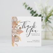 Boho Pompas Gras Dankkaart Bedankkaart (Staand voorkant)