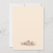 Boho Pompas grass bewaart de datum WHITE Kaart (Achterkant)