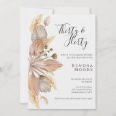 Boho Pompas Grass Dertig jaar en vrijdag Kaart (Voorkant)