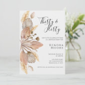 Boho Pompas Grass Dertig jaar en vrijdag Kaart (Staand voorkant)