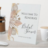 Boho Pompas Grass Vrijgezellenfeest Welkomstteken Reclamebord Met Voetstuk (Insitu)